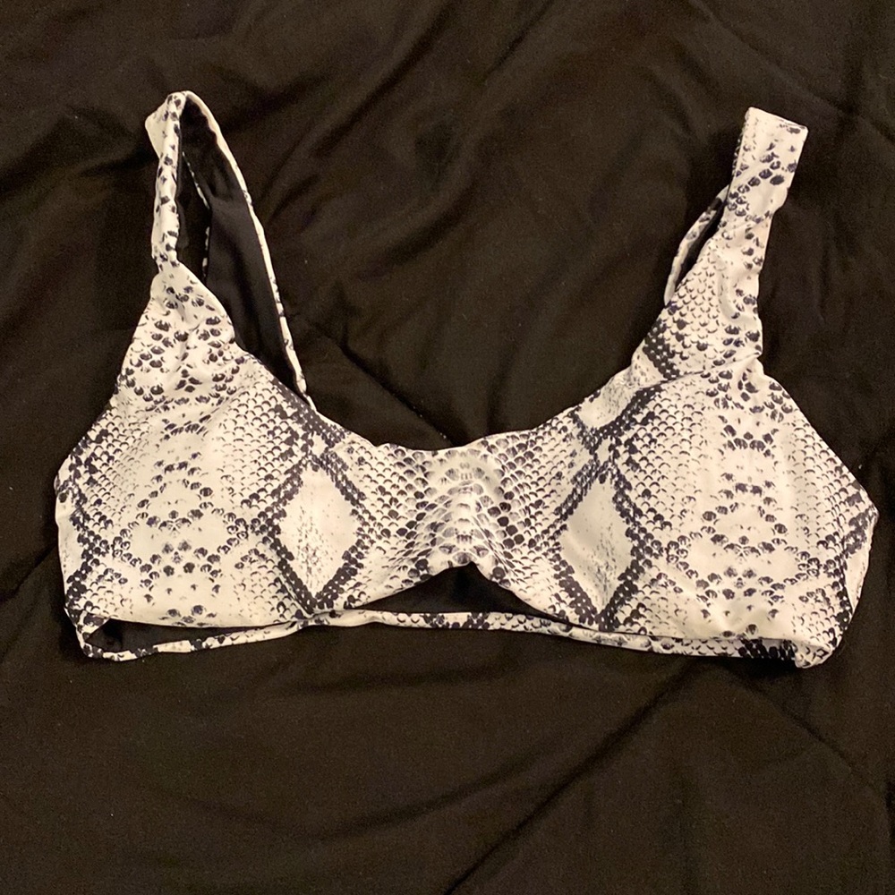 Zaful snake skin size large bikini top
